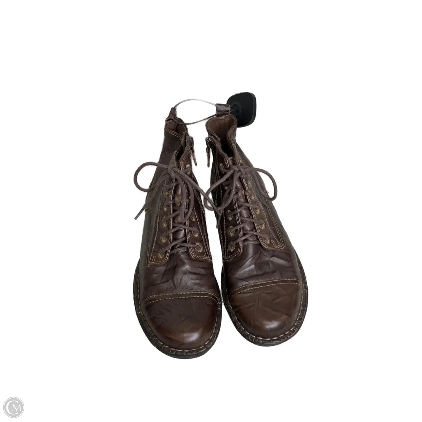 Boots Ankle Flats By Clarks In Brown, Size: 7.5