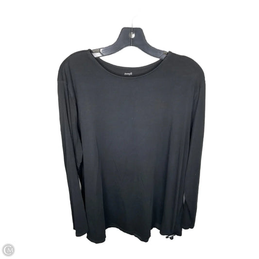 Top Long Sleeve By Pure Jill In Black, Size: 3x
