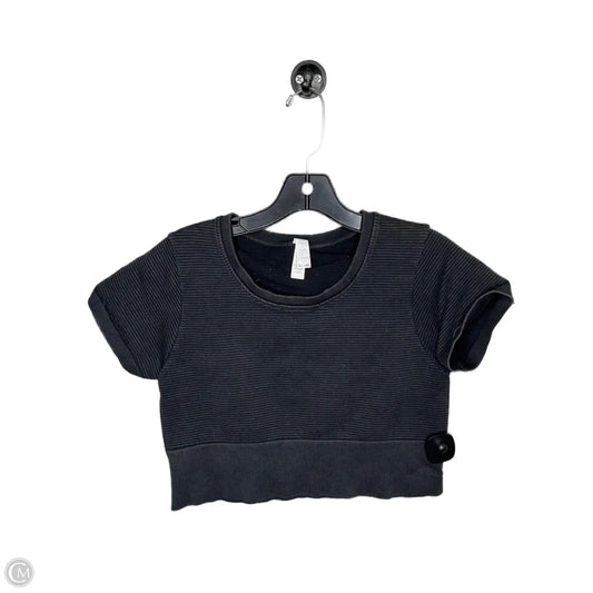 Athletic Top Short Sleeve By Aerie In Black, Size: L