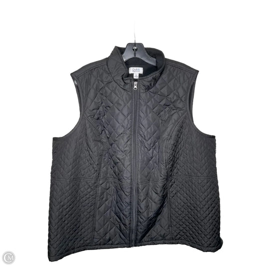 Vest Puffer & Quilted By Croft And Barrow In Black, Size: 3x