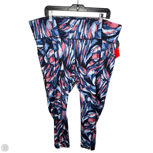 Athletic Leggings Capris By Ideology In Blue, Size: 3x