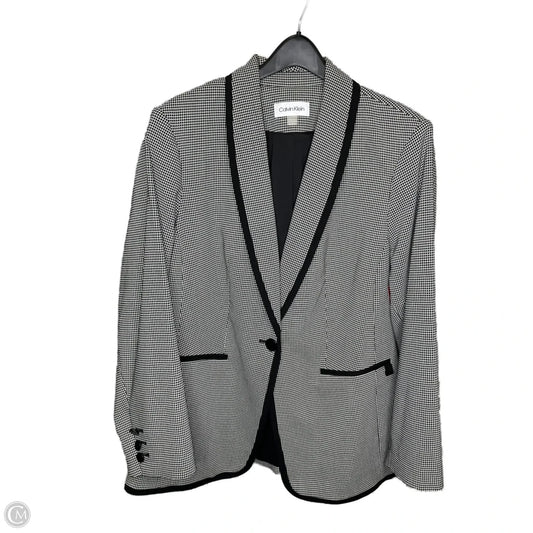 Blazer By Calvin Klein In Grey, Size: 18