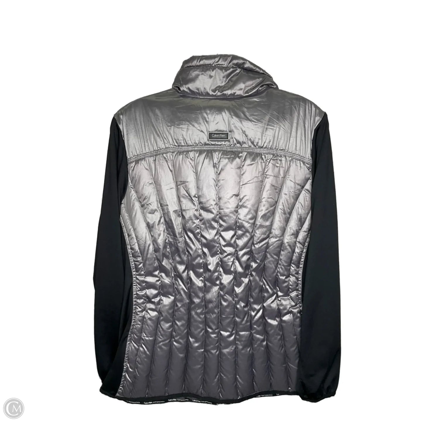 Jacket Puffer & Quilted By Calvin Klein In Grey, Size: 1x