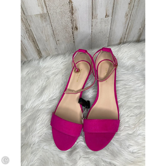 Shoes Heels Wedge By Ann Taylor In Pink, Size: 7