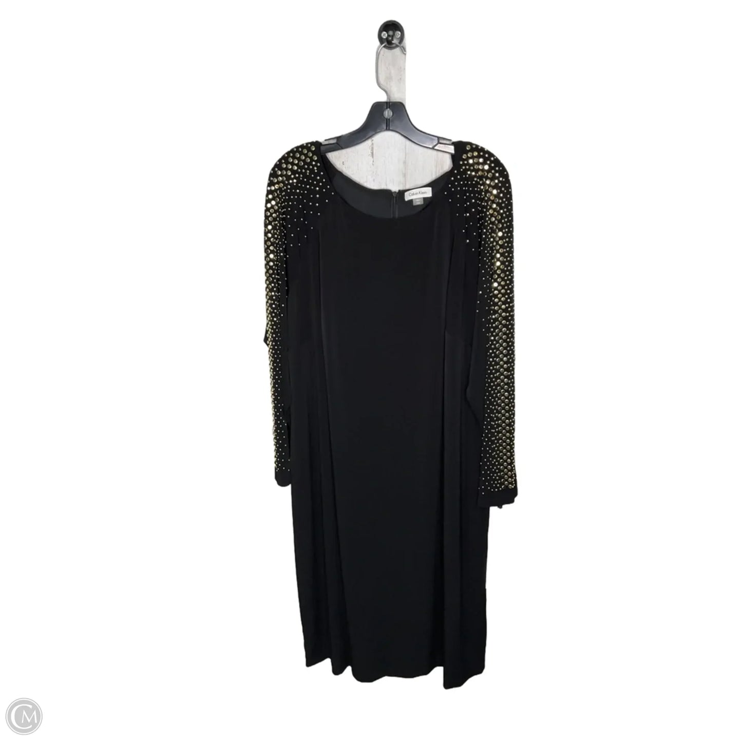 Dress Casual Midi By Calvin Klein In Black, Size: 3x