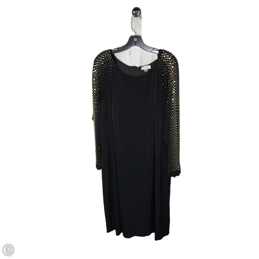 Dress Casual Midi By Calvin Klein In Black, Size: 3x