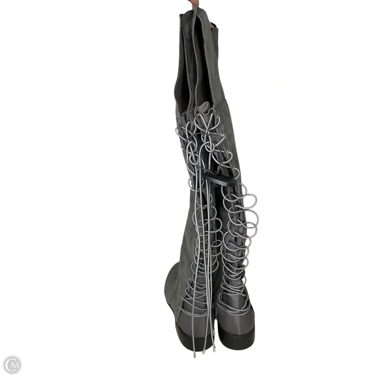 Boots Knee Flats By Torrid In Grey, Size: 12