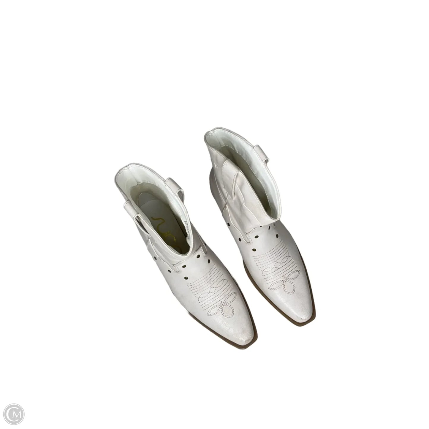 Boots Ankle Heels By Sugar In White, Size: 8.5