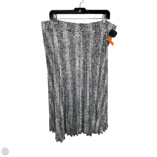 Skirt Midi By Lane Bryant In Black & White, Size: 2x