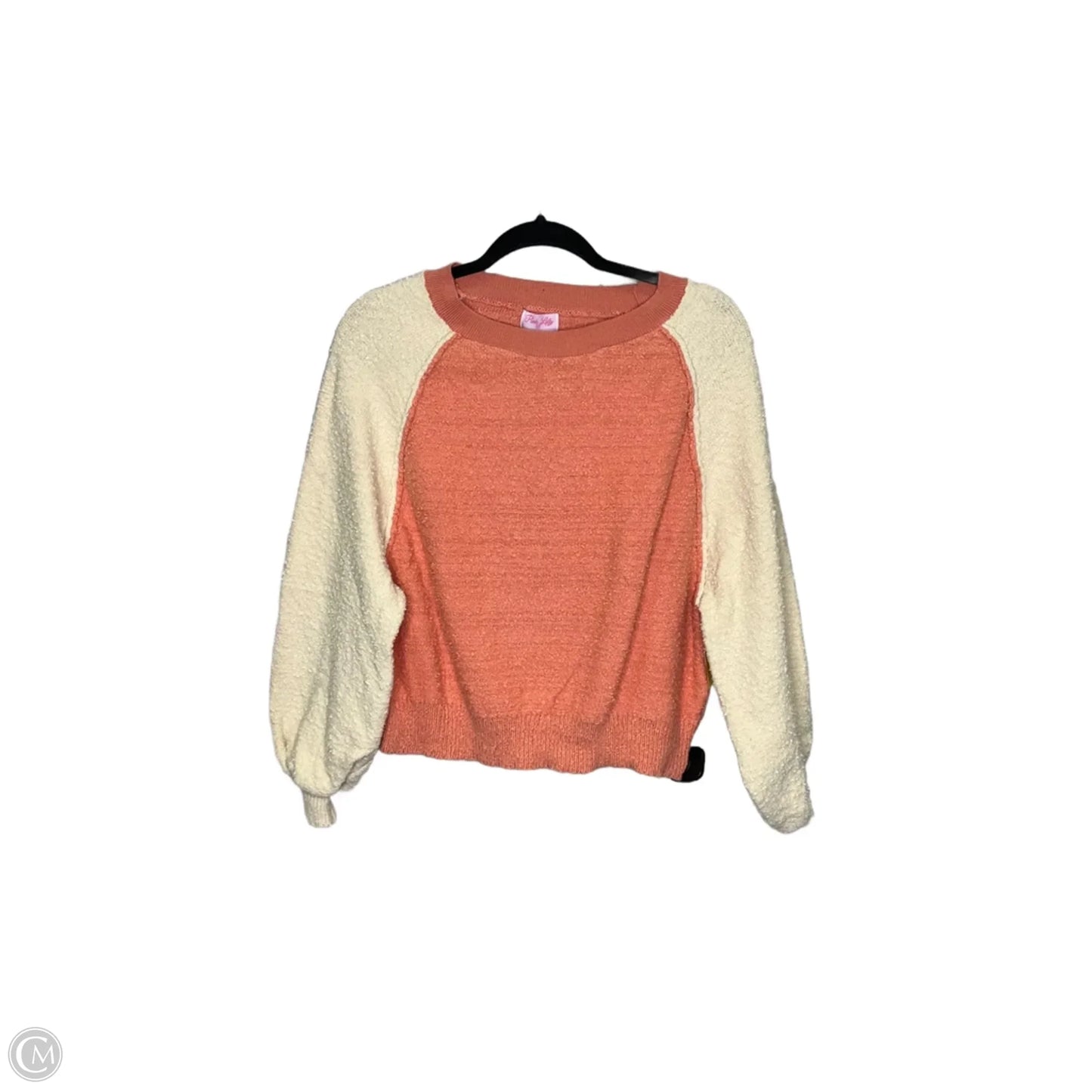 Sweater By Pink Lily In Cream & Orange, Size: Xs