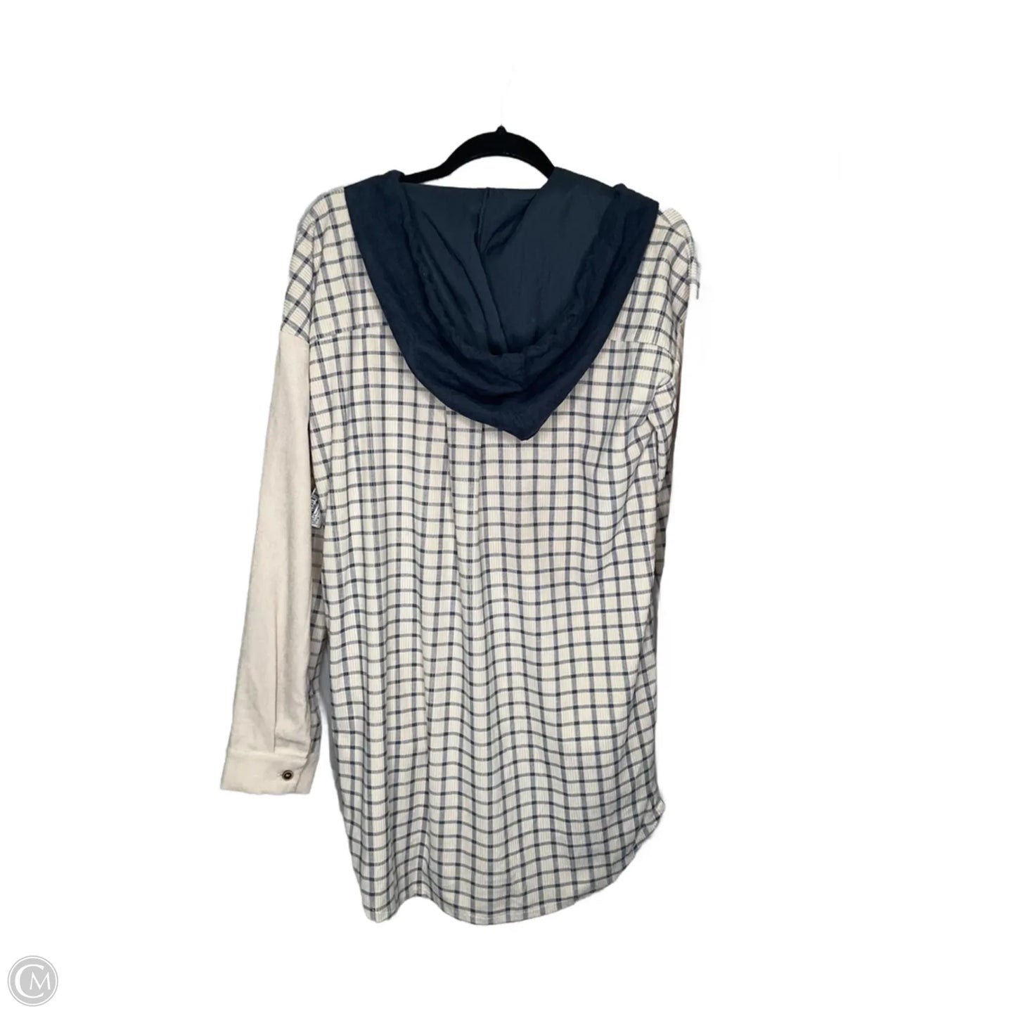 Top Long Sleeve By Hem & Thread In Plaid Pattern, Size: M