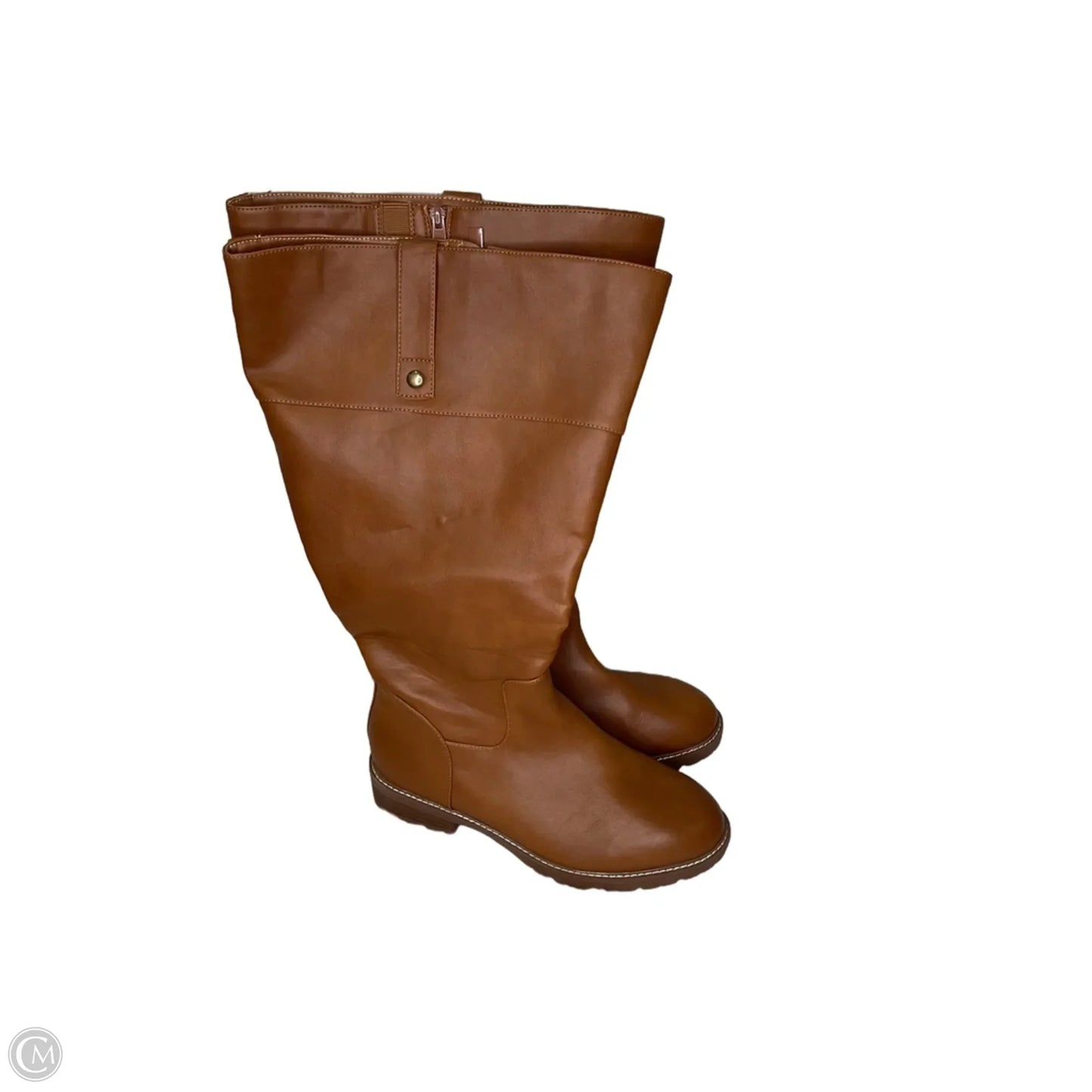 Boots Knee Flats By Torrid In Brown, Size: 10.5