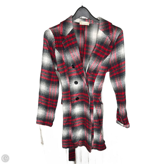 Coat Peacoat By Altard State In Plaid Pattern, Size: S