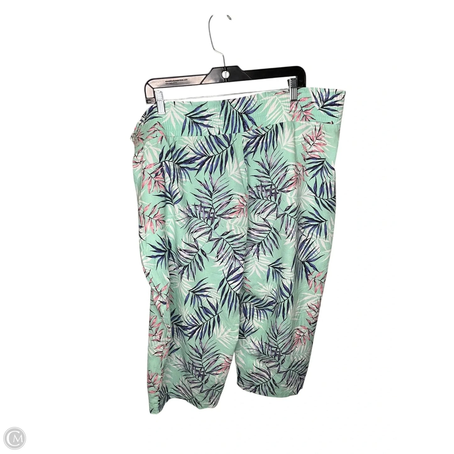 Pants Cropped By Clothes Mentor In Floral Print, Size: 3x