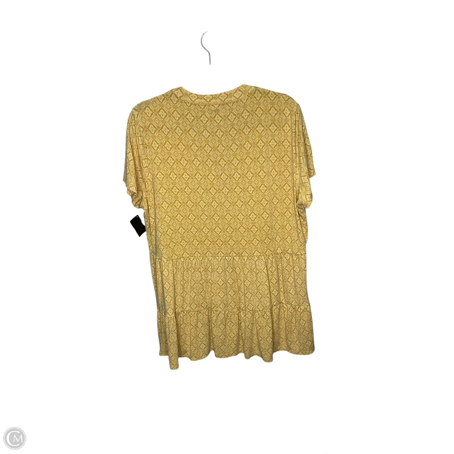Top Short Sleeve By Wonderly In Yellow, Size: 2x