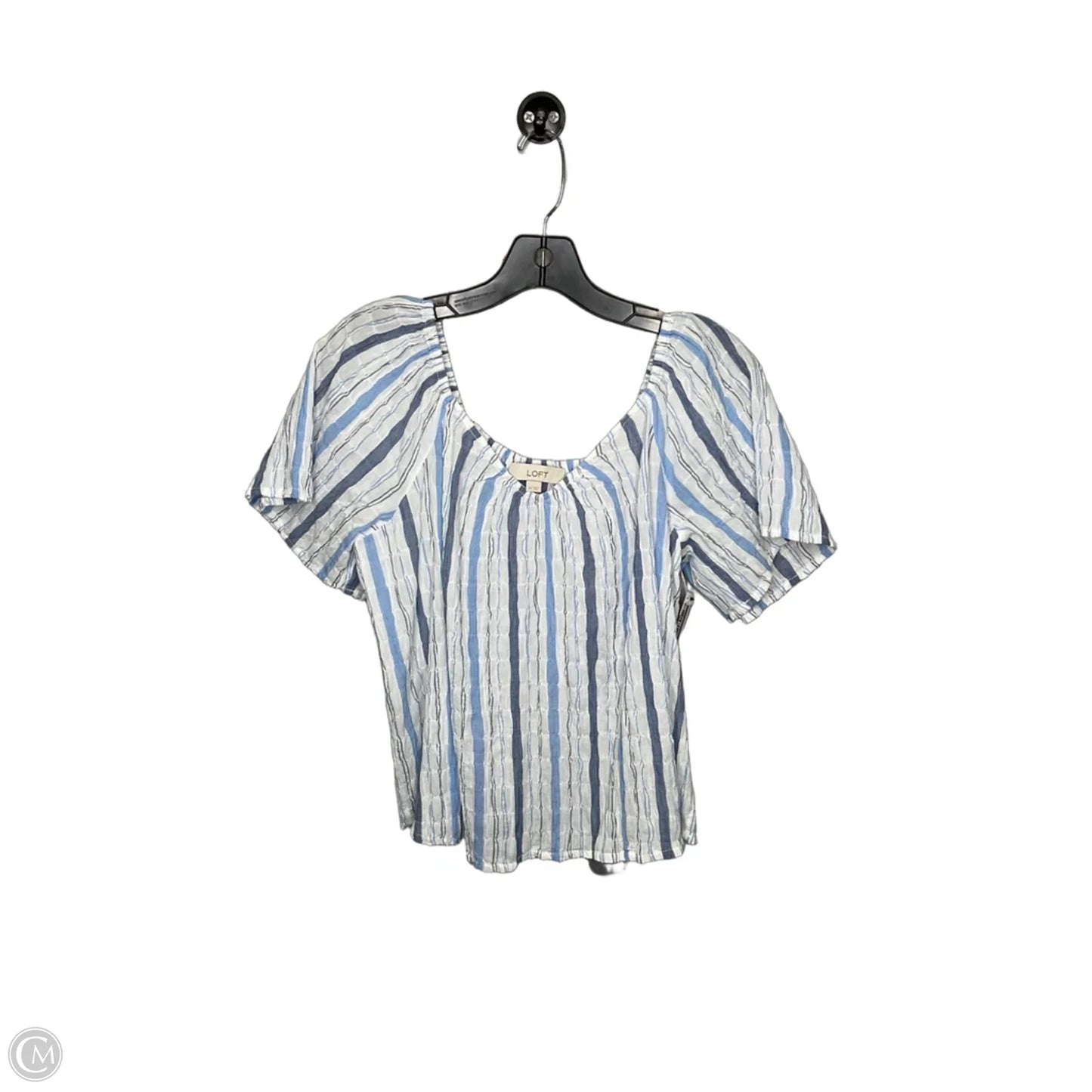 Top Short Sleeve By Loft In Blue, Size: Xs