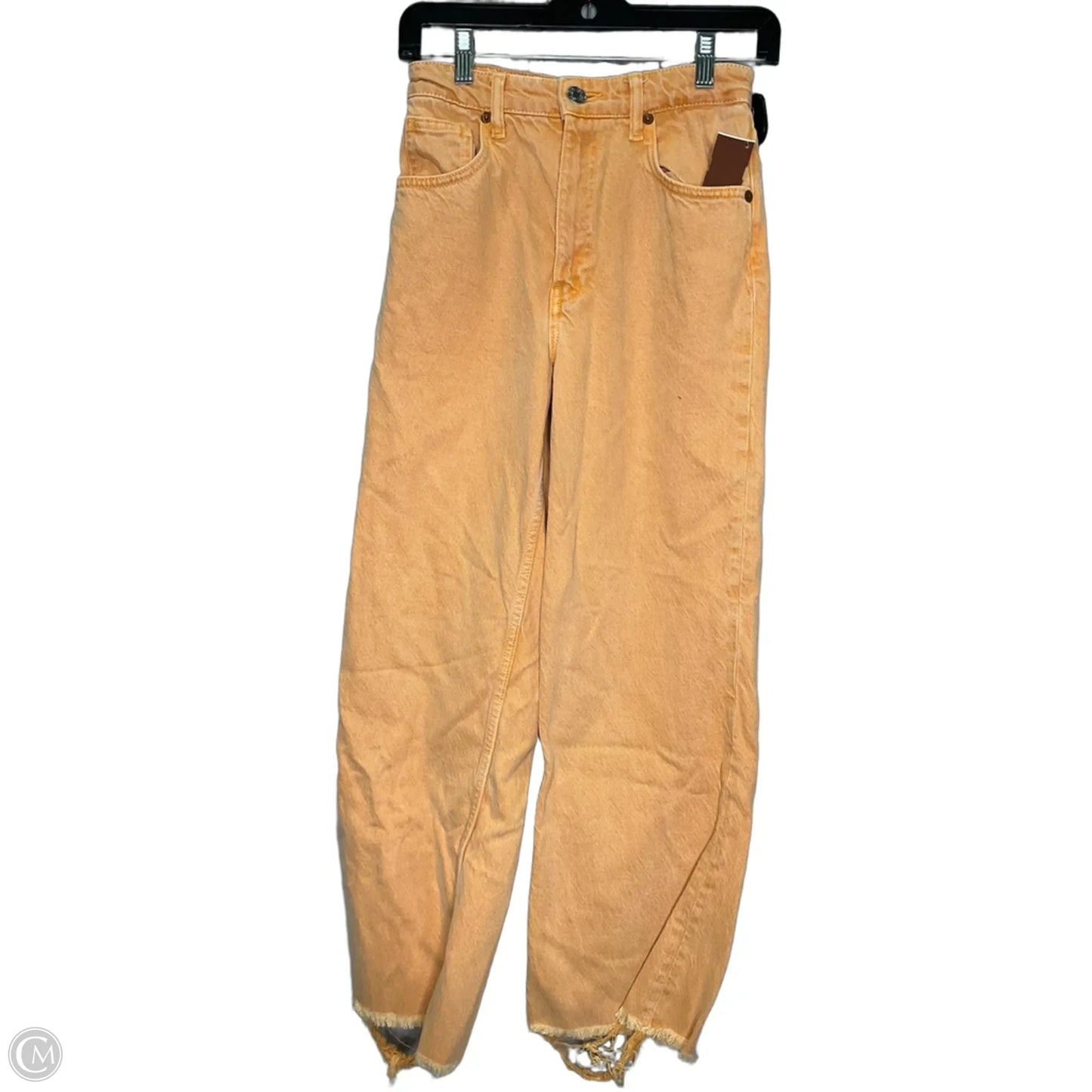 Jeans Wide Leg By Zara In Orange, Size: 4