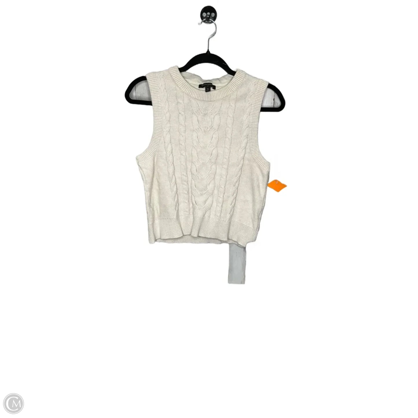 Vest Sweater By Banana Republic In Cream, Size: Xs