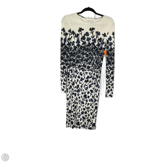 Dress Designer By Tory Burch In Blue & Cream, Size: S