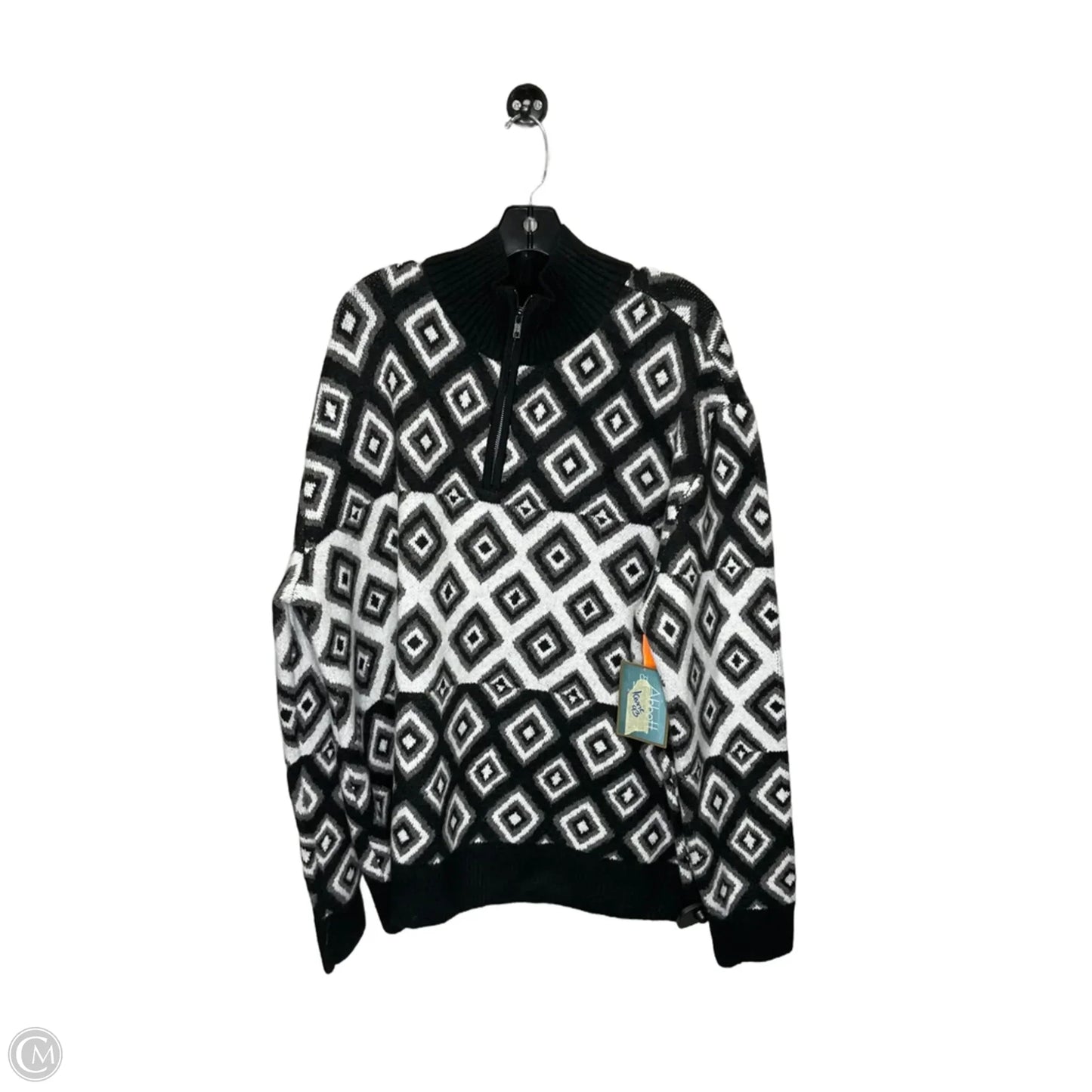 Sweater By Clothes Mentor In Black & White, Size: 2x