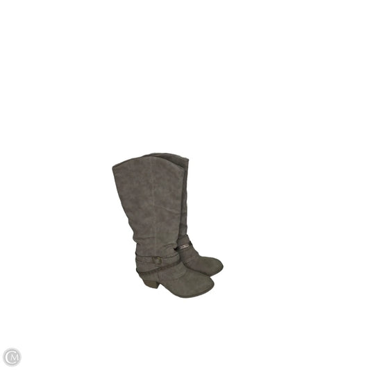 Boots Knee Heels By Maurices In Grey, Size: 9.5