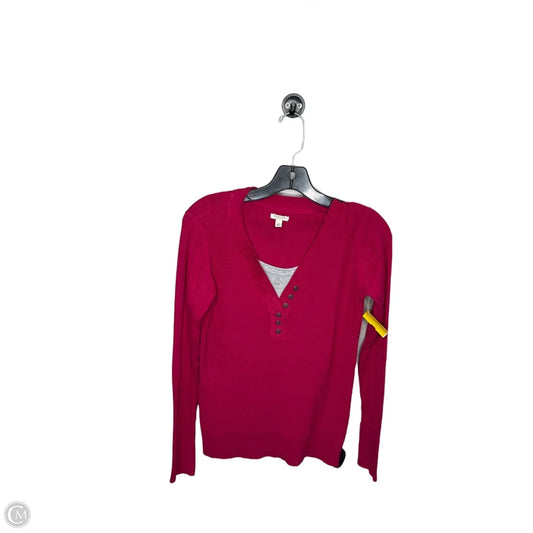 Top Long Sleeve By Sonoma In Pink, Size: S