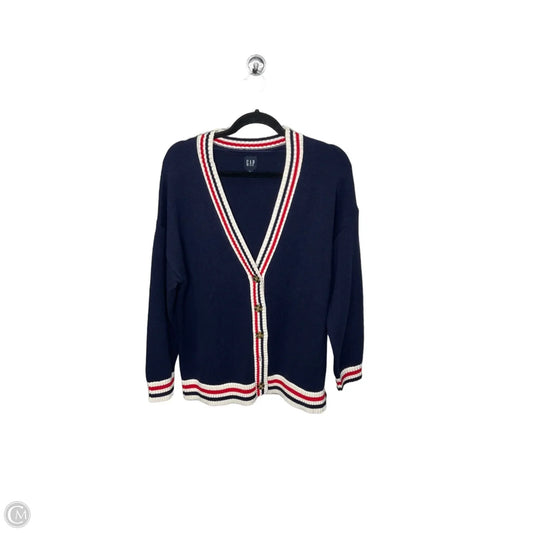 Cardigan By Gap In Blue & Red, Size: L