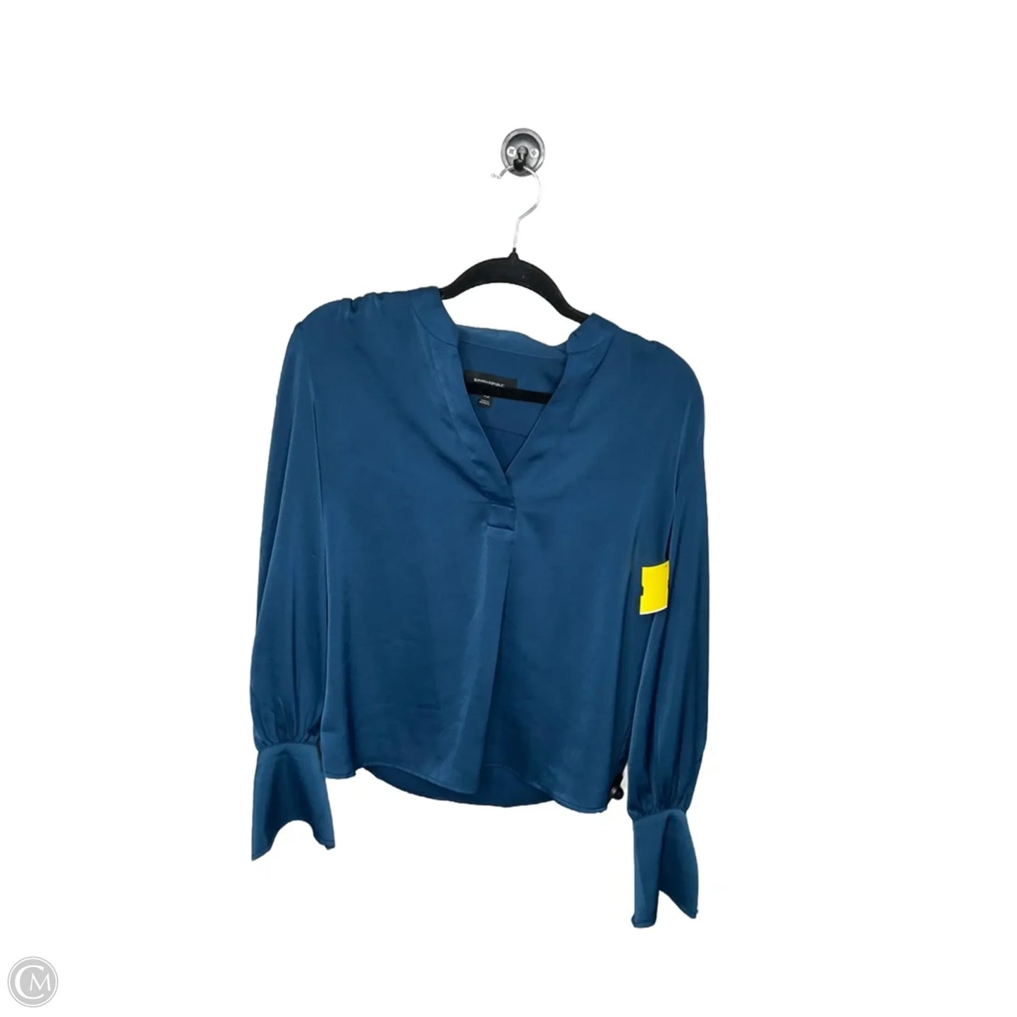 Top Long Sleeve By Banana Republic In Blue, Size: Xs