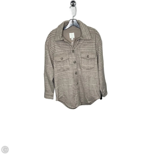 Jacket Shirt By Joie In Tan, Size: Sp