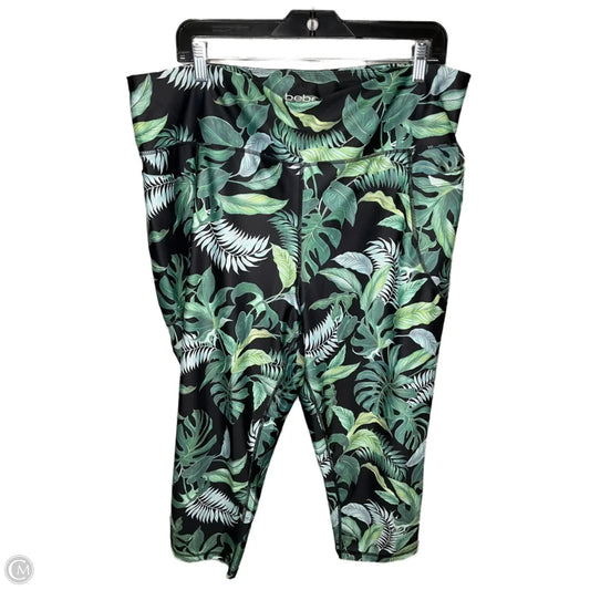 Athletic Leggings Capris By Bebe In Green, Size: 3x
