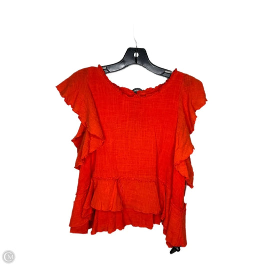 Top Sleeveless By Maeve In Orange, Size: M