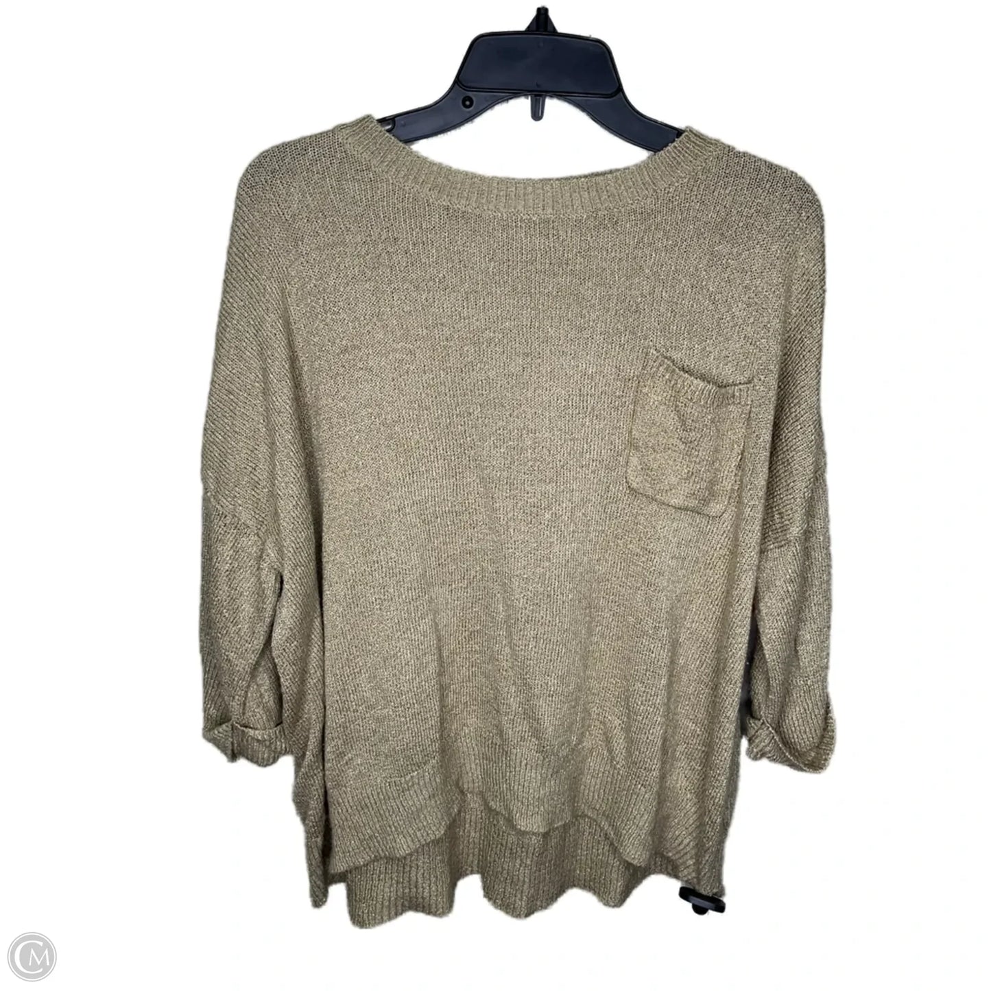 Top 3/4 Sleeve By Wishlist In Tan, Size: S