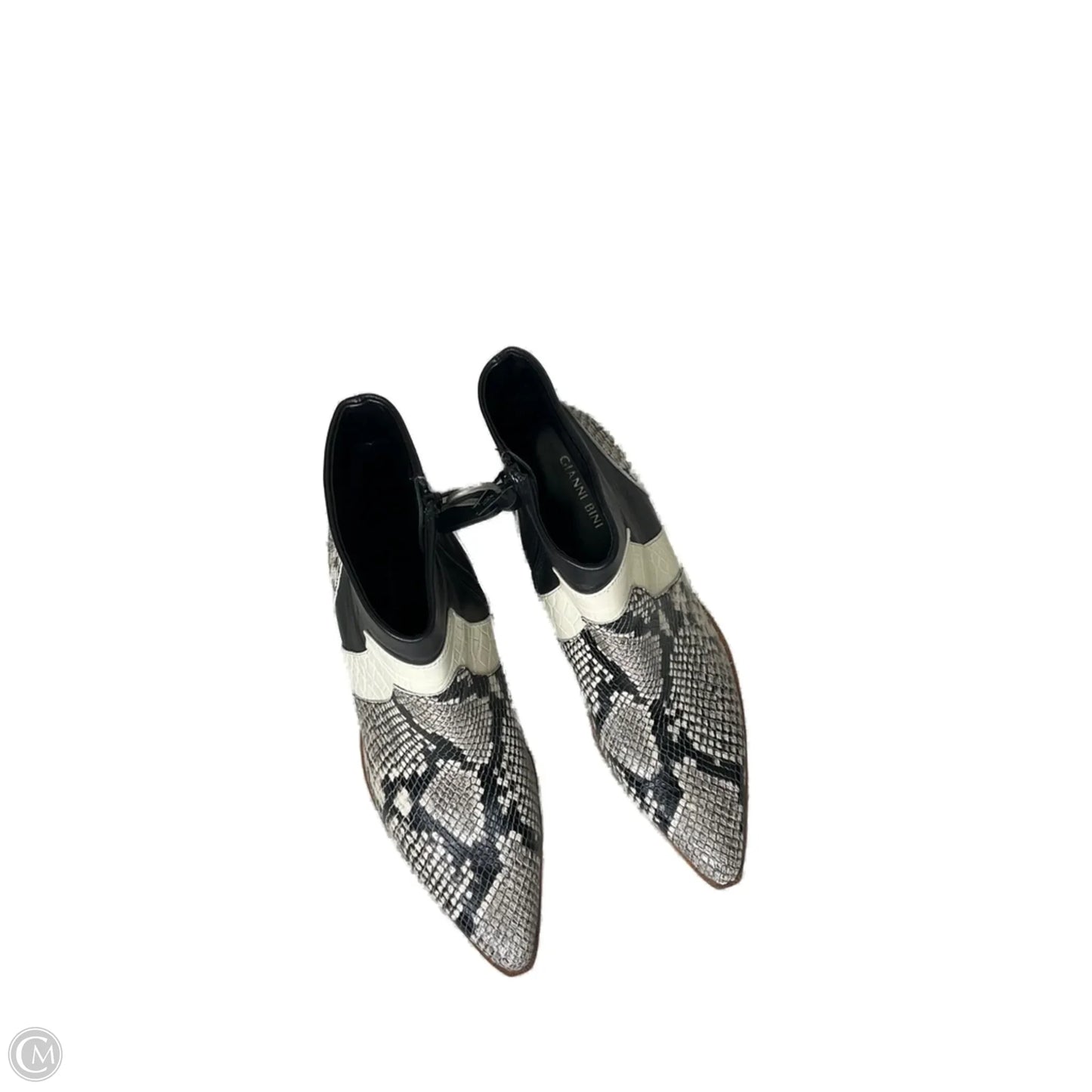 Boots Ankle Heels By Gianni Bini In Animal Print, Size: 9