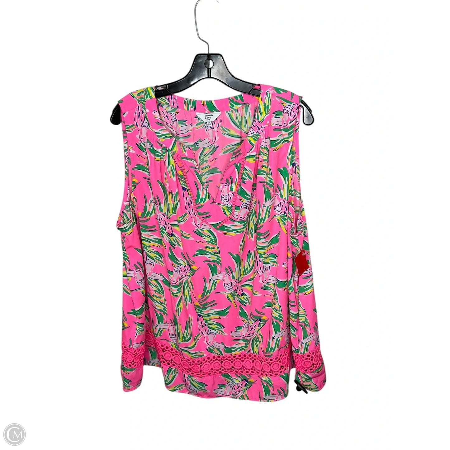 Top Long Sleeve By Ava & Viv In Green, Size: 4x