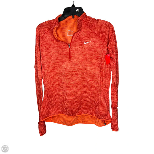 Athletic Jacket By Nike In Orange, Size: L