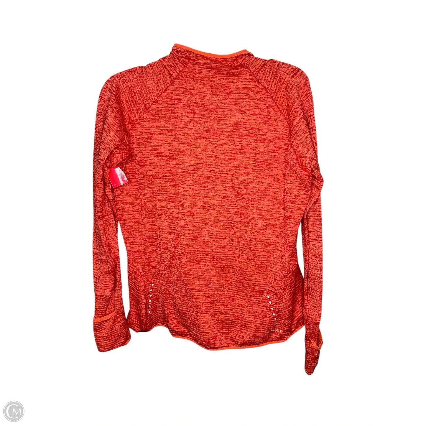 Athletic Jacket By Nike In Orange, Size: L