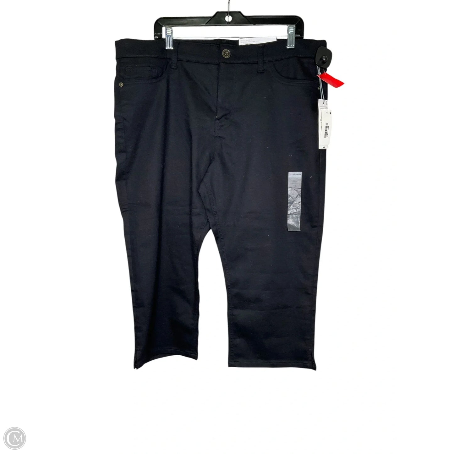 Jeans Straight By Liz Claiborne In Black, Size: 18