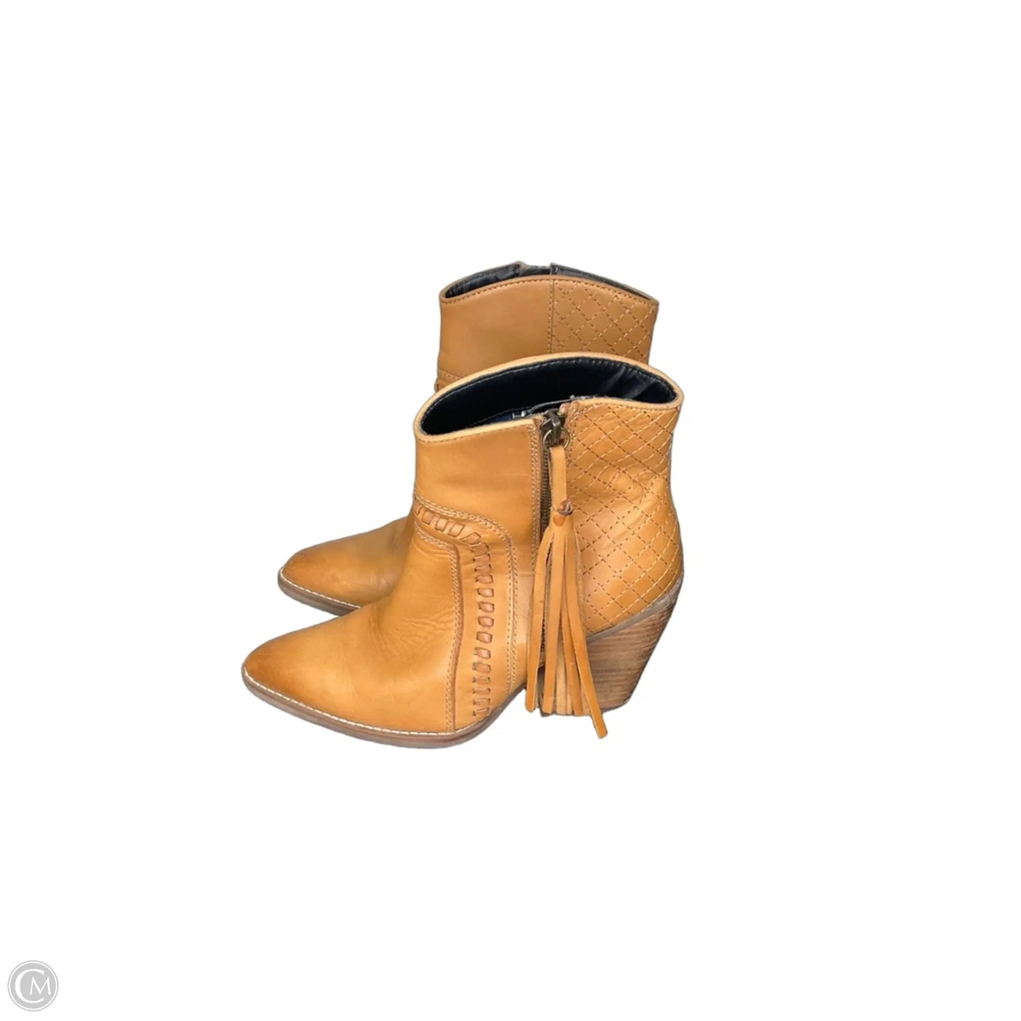 Boots Ankle Heels By Dingo In Brown, Size: 6.5