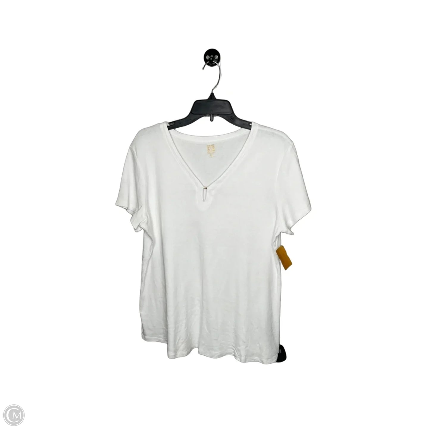 Top Short Sleeve By Anne Klein In White, Size: Xl