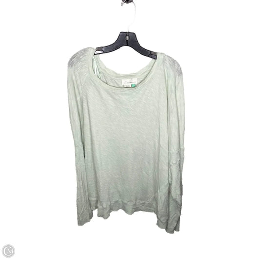Top Long Sleeve By Anthropologie In Green, Size: 3x