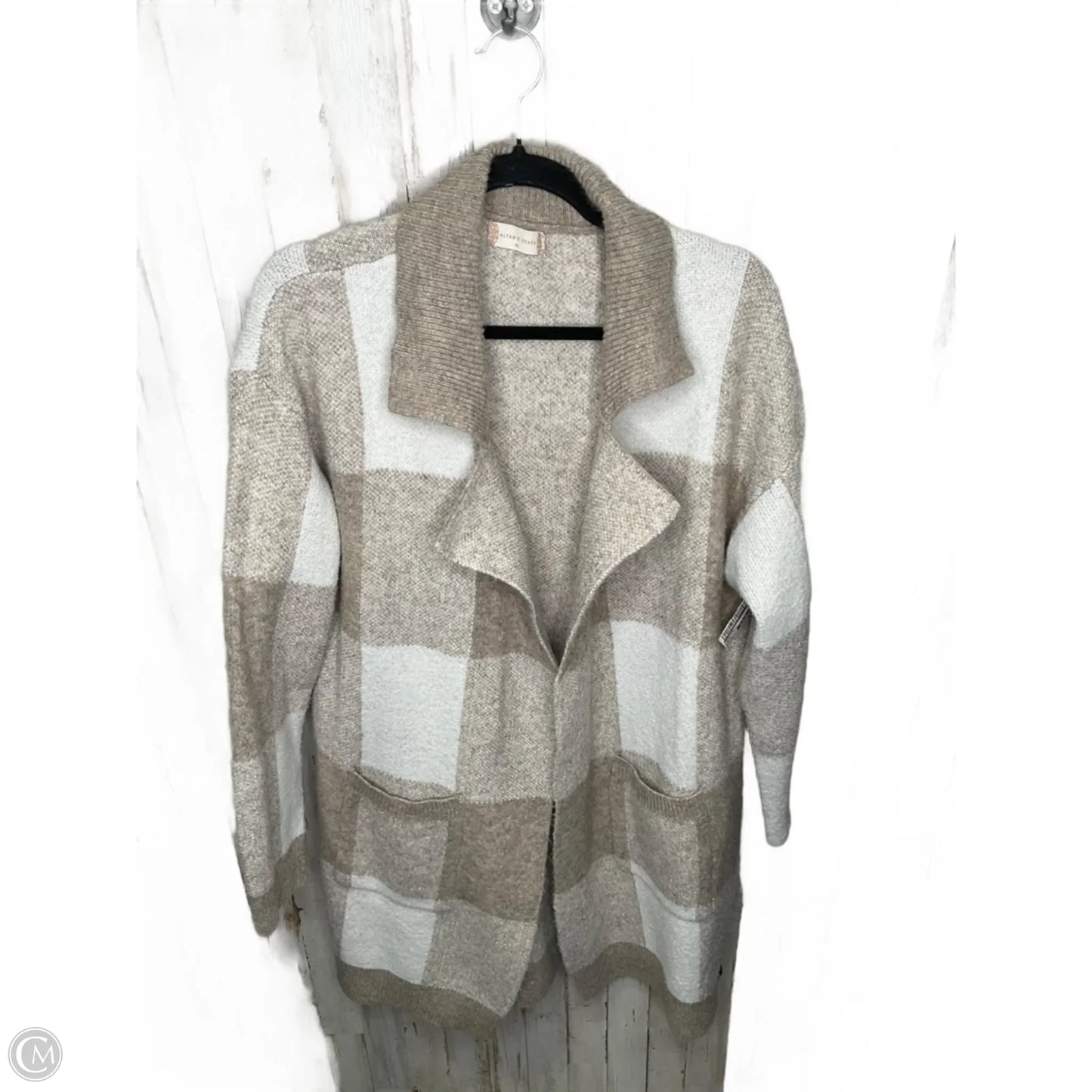 Cardigan By Altard State In Brown & Cream, Size: Xl