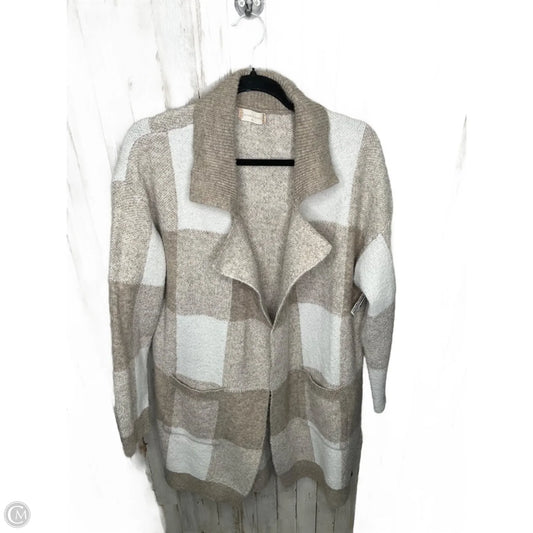 Cardigan By Altard State In Brown & Cream, Size: Xl