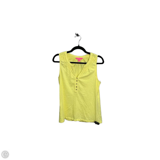 Top Sleeveless Designer By Lilly Pulitzer In Yellow, Size: M