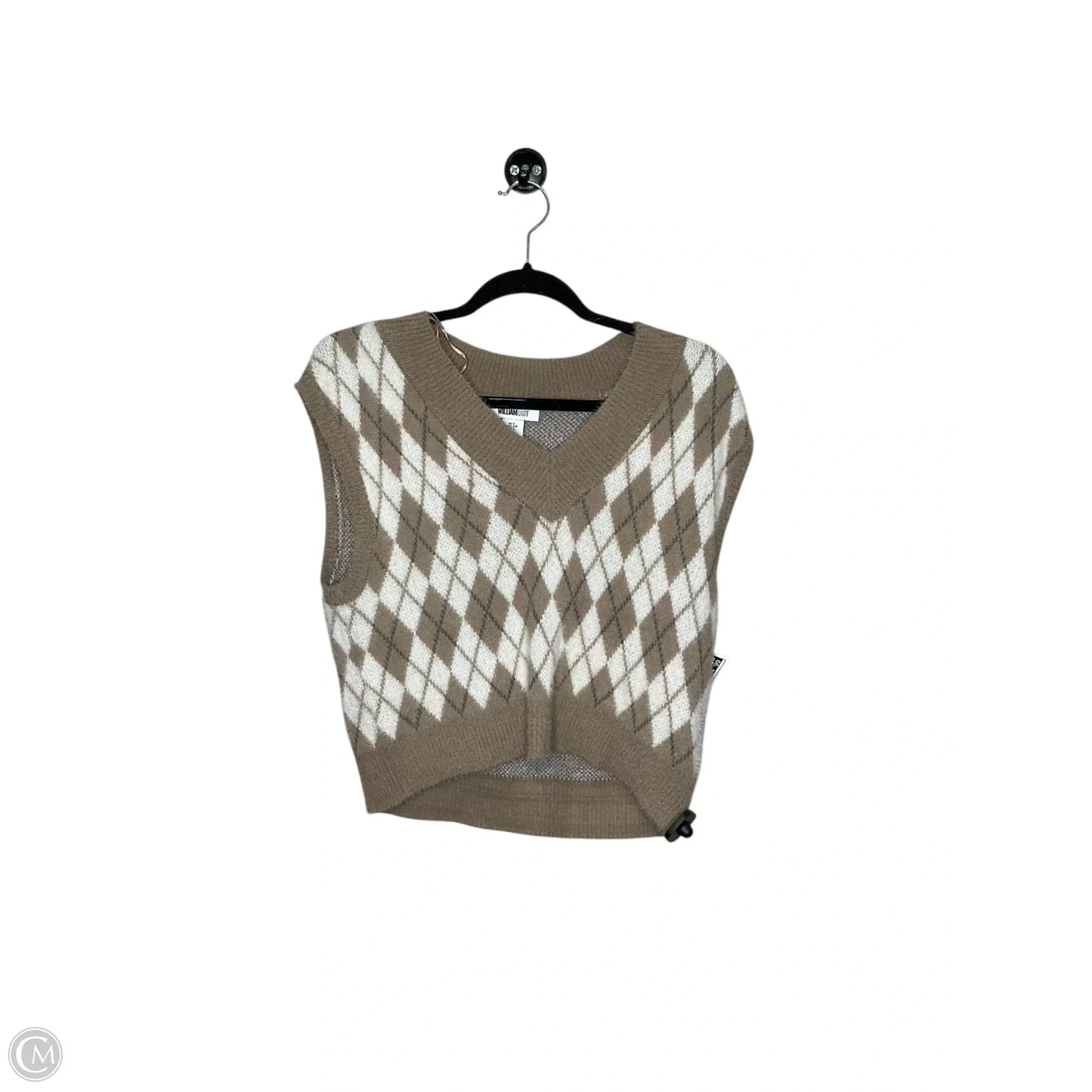 Vest Sweater By Clothes Mentor In Cream & White, Size: S