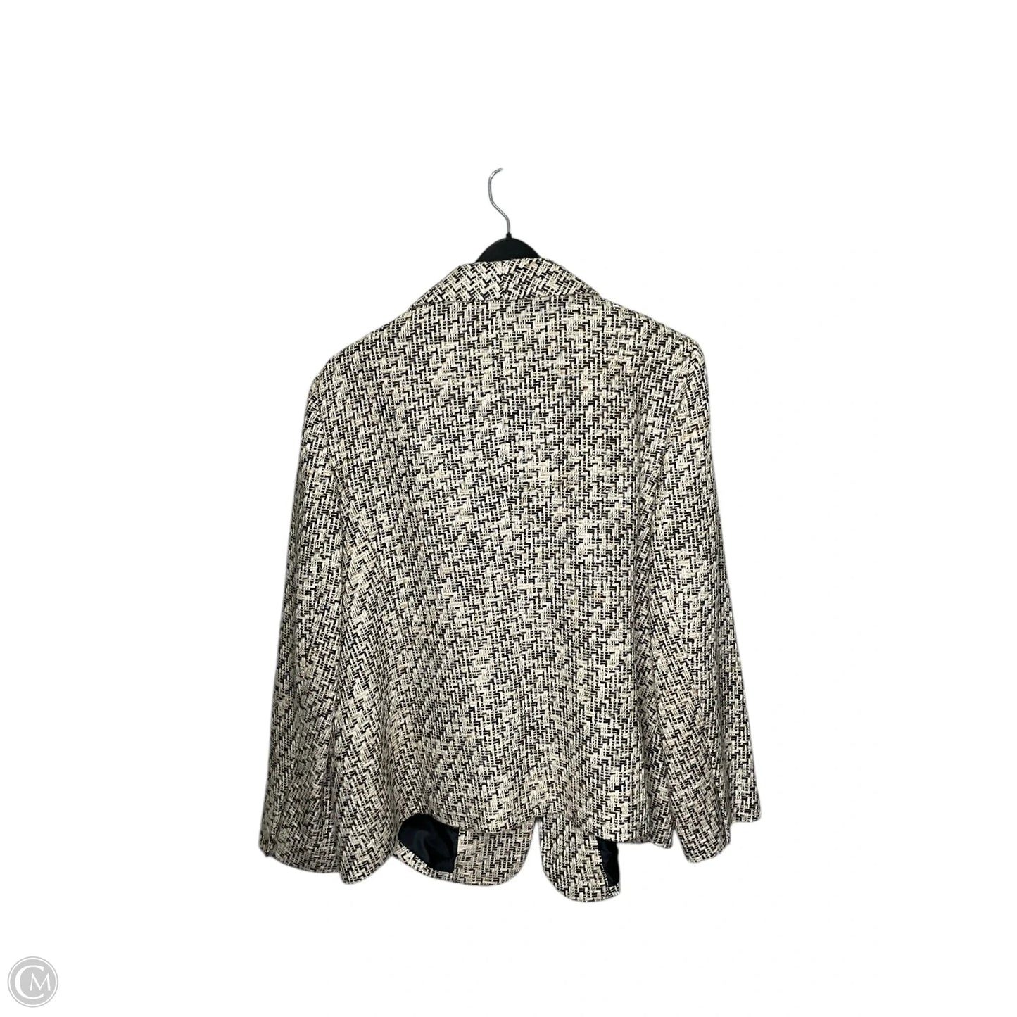 Blazer By Clothes Mentor In Cream & Yellow, Size: 14