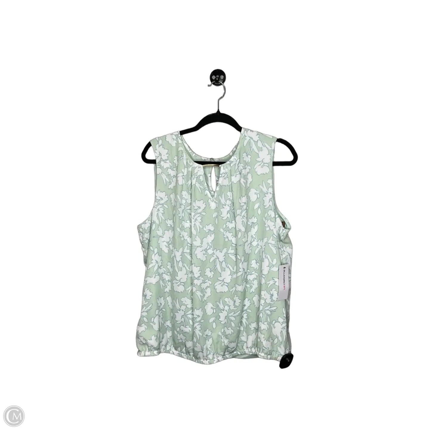 Top Sleeveless By Liz Claiborne In Floral Print, Size: Xl