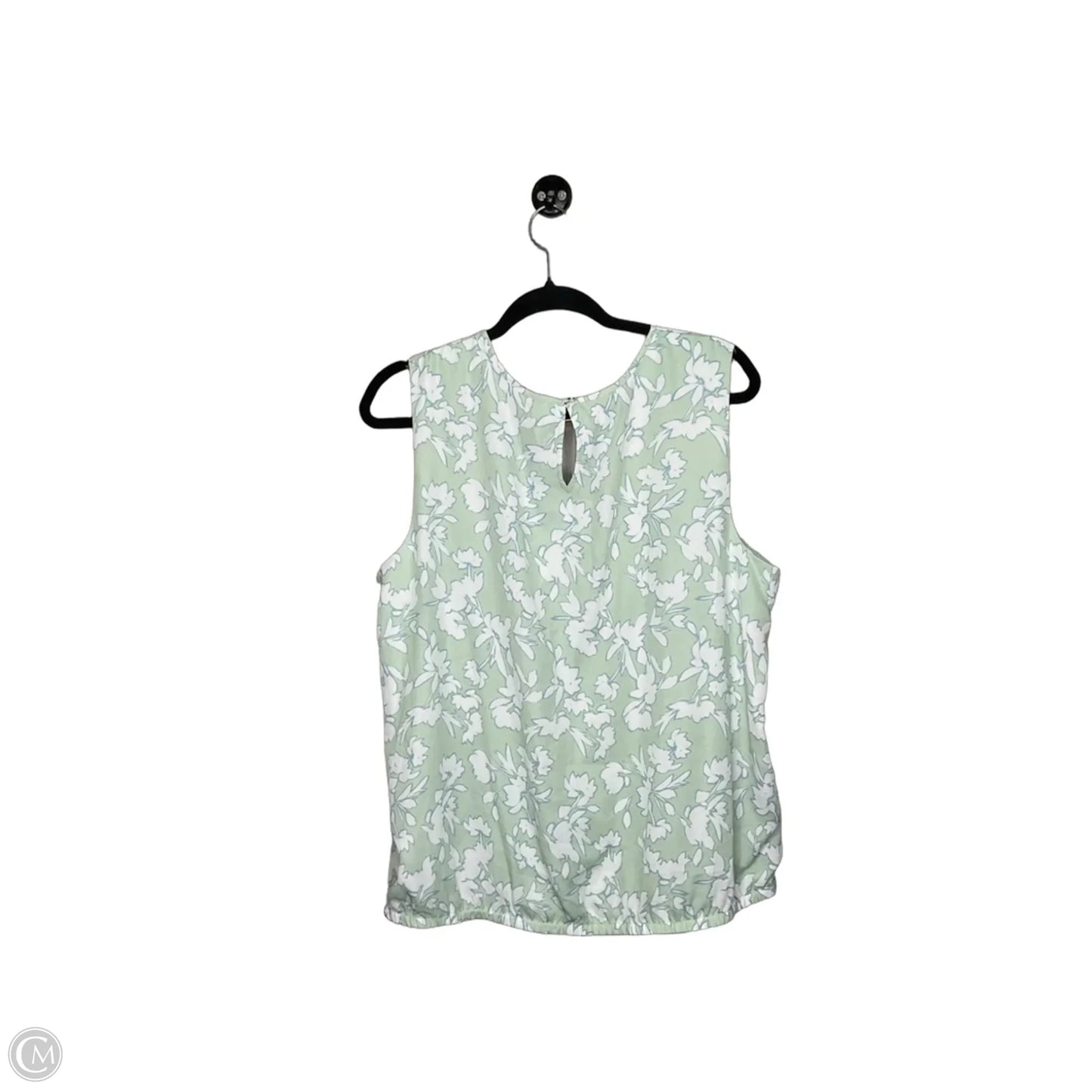 Top Sleeveless By Liz Claiborne In Floral Print, Size: Xl