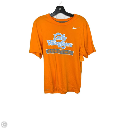 Top Short Sleeve By Nike In Orange, Size: M