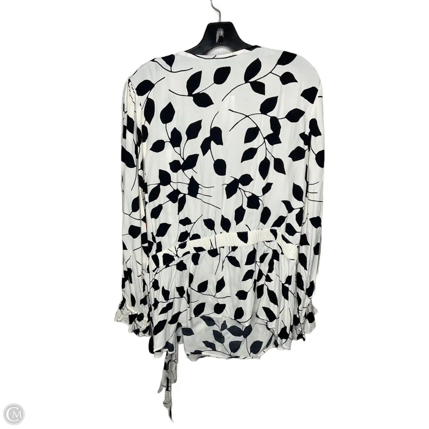 Blouse 3/4 Sleeve By Talbots In Black & White, Size: 3x