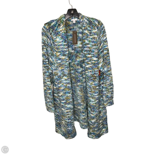 Sweater Cardigan By Coldwater Creek In Blue, Size: 3x
